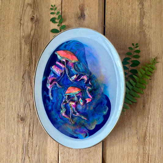 Neon Jelly Collection -Gold Lined Porcelain Wall Art